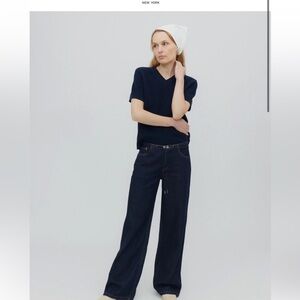Still here Dark Blue Wide Leg Jeans